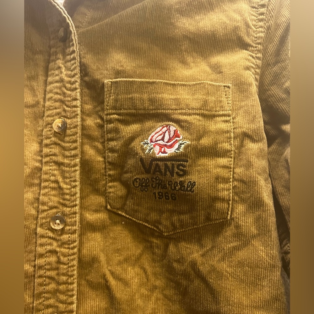 Vans Overtime Rose Corduroy Button Up Shirt - Picture 3 of 8